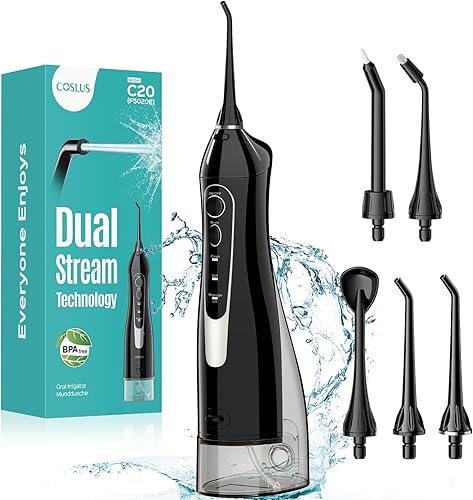 COSLUS Water Flosser — Clean Between Teeth in 60 Seconds&nbsp;Flat