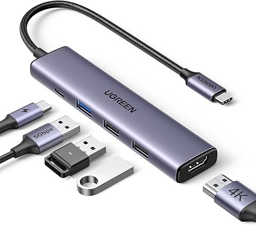 UGREEN USB-C Hub 5-in-1 – 4K HDMI, 100W PD, 3 USB-A&nbsp;Ports